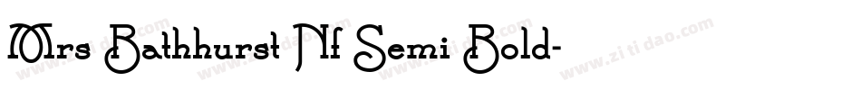 Mrs Bathhurst Nf Semi Bold字体转换
